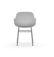 Bild von Normann Copenhagen Form Sessel SH: 44 cm – Weiß/Chrom