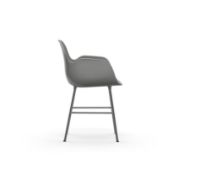 Bild von Normann Copenhagen Form Sessel SH: 44 cm – Grau/Chrom