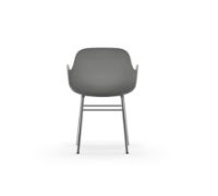 Bild von Normann Copenhagen Form Sessel SH: 44 cm – Grau/Chrom