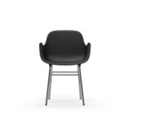 Bild von Normann Copenhagen Form Sessel SH: 44 cm – Schwarz/Chrom