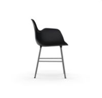 Bild von Normann Copenhagen Form Sessel SH: 44 cm – Schwarz/Chrom