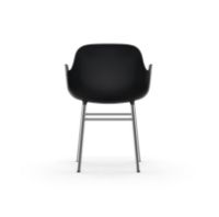 Bild von Normann Copenhagen Form Sessel SH: 44 cm – Schwarz/Chrom