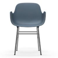 Bild von Normann Copenhagen Form Sessel SH: 44 cm – Blau/Chrom