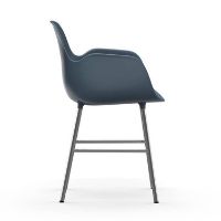 Bild von Normann Copenhagen Form Sessel SH: 44 cm – Blau/Chrom