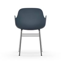 Bild von Normann Copenhagen Form Sessel SH: 44 cm – Blau/Chrom