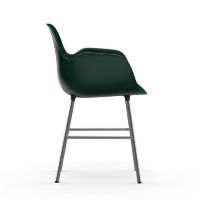 Bild von Normann Copenhagen Form Sessel SH: 44 cm – Grün/Chrom