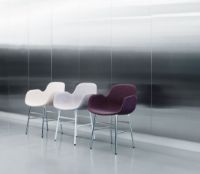 Bild von Normann Copenhagen Form Sessel SH: 44 cm – Grün/Chrom