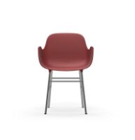 Bild von Normann Copenhagen Form Sessel SH: 44 cm – Rot/Chrom