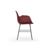 Bild von Normann Copenhagen Form Sessel SH: 44 cm – Rot/Chrom