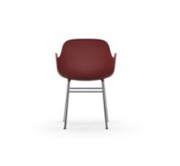 Bild von Normann Copenhagen Form Sessel SH: 44 cm – Rot/Chrom