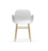 Bild von Normann Copenhagen Form Sessel SH: 44 cm – Weiß/Messing