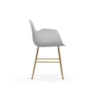 Bild von Normann Copenhagen Form Sessel SH: 44 cm – Weiß/Messing