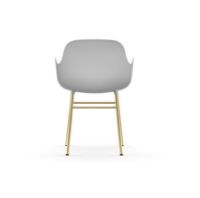 Bild von Normann Copenhagen Form Sessel SH: 44 cm – Weiß/Messing