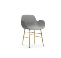 Bild von Normann Copenhagen Form Sessel SH: 44 cm – Grau/Messing