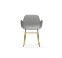 Bild von Normann Copenhagen Form Sessel SH: 44 cm – Grau/Messing