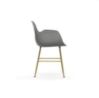 Bild von Normann Copenhagen Form Sessel SH: 44 cm – Grau/Messing