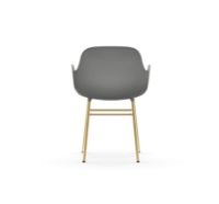 Bild von Normann Copenhagen Form Sessel SH: 44 cm – Grau/Messing