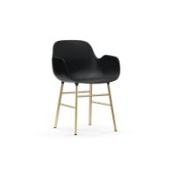 Bild von Normann Copenhagen Form Sessel SH: 44 cm – Schwarz/Messing