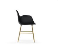 Bild von Normann Copenhagen Form Sessel SH: 44 cm – Schwarz/Messing