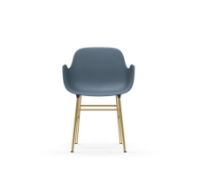 Bild von Normann Copenhagen Form Sessel SH: 44 cm – Blau/Messing