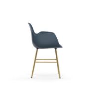 Bild von Normann Copenhagen Form Sessel SH: 44 cm – Blau/Messing