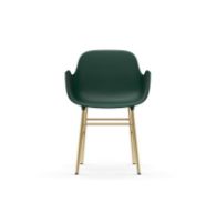 Bild von Normann Copenhagen Form Sessel SH: 44 cm – Grün/Messing