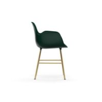 Bild von Normann Copenhagen Form Sessel SH: 44 cm – Grün/Messing