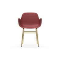 Bild von Normann Copenhagen Form Sessel SH: 44 cm – Rot/Messing