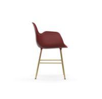 Bild von Normann Copenhagen Form Sessel SH: 44 cm – Rot/Messing