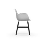 Bild von Normann Copenhagen Form Sessel SH: 44 cm – Weiß/Schwarze Eiche