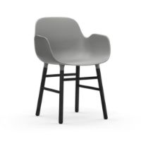 Bild von Normann Copenhagen Form Sessel SH: 44 cm – Grau/Schwarze Eiche