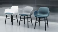 Bild von Normann Copenhagen Form Sessel SH: 44 cm – Grau/Schwarze Eiche