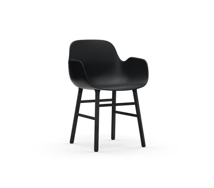 Bild von Normann Copenhagen Form Sessel SH: 44 cm – Schwarz/Schwarze Eiche