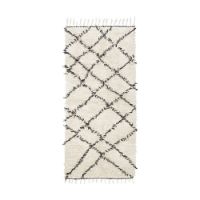 Bild von House Doctor Riba Teppich 200x90 cm - Weiß/Schwarz OUTLET