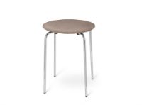 Bild von Ferm Living Herman Hocker Taburet SH: 45 cm - Chrom / Boucle 64 Sand OUTLET