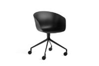 Bild von HAY AAC 24 About A Chair SH: 46 cm – Schwarz pulverbeschichtetes Aluminium/Schwarz