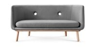 Bild von Eva Solo Phantom 2 Pers. Sofa L: 163,5 cm – Fuge 604 Grau/geölte Eiche