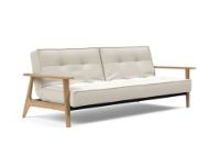 Bild von Innovation Living Splitback Frej Schlafsofa L: 232 cm – Eiche/Bouclé Off White