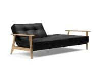 Bild von Innovation Living Splitback Frej Schlafsofa L: 232 cm – Eiche/Fanual Schwarz