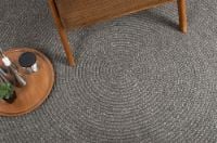 Bild von HC Carpets Stavanger Handgefertigter Teppich Ø: 200 cm – Dunkelgrau