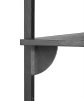 Bild von Ferm Living Sector Regal S/B 26,1x87 cm - Schwarze Esche/Schwarzes Messing