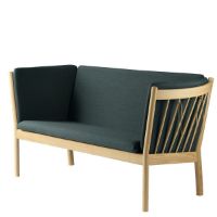 Bild von FDB Furniture J148 2-Personen-Sofa Erik Ole Jørgensen L: 150 cm – Eiche/Dunkelgrün