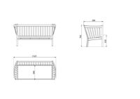 Bild von FDB Furniture J148 2-Personen-Sofa Erik Ole Jørgensen L: 150 cm – Eiche/Dunkelgrün