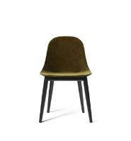 Bild von Audo Copenhagen Harbour Side Dining Chair SH: 45 cm – City Velvet CA7832/031 / Gestell aus schwarzer Eiche