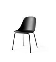 Bild von Audo Copenhagen Harbour Side Dining Chair SH: 45 cm – Schwarze Schale / Schwarzes Stahlgestell