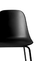 Bild von Audo Copenhagen Harbour Side Dining Chair SH: 45 cm – Schwarze Schale / Schwarzes Stahlgestell