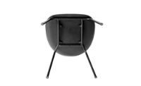 Bild von Audo Copenhagen Harbour Side Dining Chair SH: 45 cm – Schwarze Schale / Schwarzes Stahlgestell
