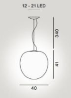 Bild von Foscarini Rituals XL Pendelleuchte H: 41 cm – Weiß/Weiß