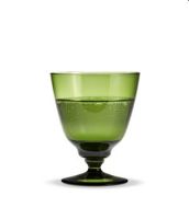 Bild von Holmegaard Flow Wasserglas auf Fuß 35 cl – Olivgrün