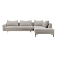 Bild von Wendelbo Edge V.2 Rechtsgerichtetes Ecksofa 289 x 229 cm – Soft 2/Schwarz lackierter Stahl